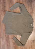 Sweter damski 12/42 TU oliwka akryl/bawełna cudo