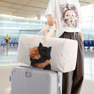 TORBA MATERIAŁOWA PODRÓŻ W KOTY KOTKI ANIME ZAMEK KOLORI CASUAL sportowa