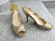 COLE HAAN nr 40,5/10 beżowe sandały skóra jak nowe