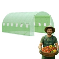 TUNEL OGRODOWY FOLIOWY SZKLARNIA PRO 3x6M 18M2 STELAŻ OCYNK FILTR UV4 PCV
