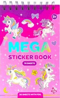 KSIĄŻECZKA Z NAKLEJKAMI Mega Sticker Book Naklejki JEDNOROŻCE 70 Arkuszy