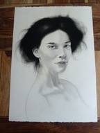 AKT PORTRET KOBIETA -OBRAZ RYSUNEK PASTEL- PIN-UP GIRL #2 -Fusari - Wenecja