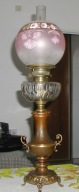 lampa naftowa kon. XIX w. - klosz malowana kula