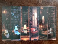 Zakładka do książki papierowa Urocze Duszki Książki Biblioteka nocą 6 szt
