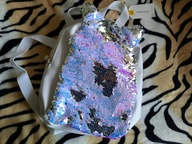 Plecaczek biały brokatowy neonowy Terranova