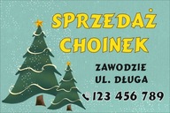 BANER PLANDEKA SPRZEDAŻ CHOINEK CHOINKA 100x50 c25e