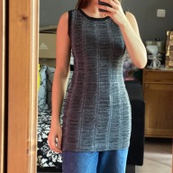 Zara szara bluzka top tunika prążek 38 M