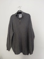 Arqueonautas Szary męski wełniany sweter plus size 4XL