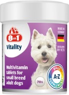8in1 Vitality tabletki multiwitaminowe dla psów małych ras - 70tb