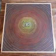 L. KUŚNIERCZYK - "LABIRYNT TRZECI" - OP ART - ABSTRAKCJA (Fangor,Stażewski)