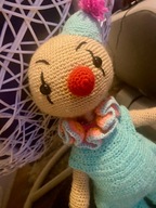 Słodki klaun , pajacyk - handmade by Belutek - szydełkowa robota