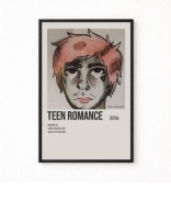 Plakat A4 z ramką LIL PEEP "TEEN ROMANCE" 21x29,7cm