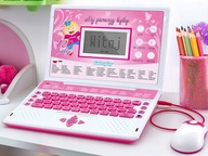 Laptop Edukacyjny Kinderplay Różowy – 120 Opcji Nauki i Zabawy