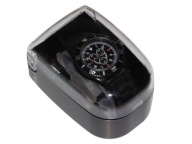 MOTIONZONE | KWARCOWY ZEGAREK NA RĘKĘ W ETUI | SILIKONOWY PASEK | CZARNY