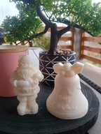 Zestaw świec sojowych, Mikołaj i dzwonek