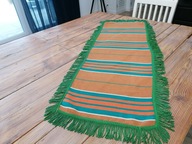 WEŁNIANY KILIM KAPA PASIAK NA FOTEL SIEDZISKO FRĘDZLE 53 x 132 Nr. 2