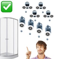 ROLKI KÓŁKA DO KABINY PRYSZNICOWEJ NOWE WYTRZYMAŁE – KOMPLET 8 ROLEK SPI 55