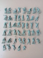 Zestaw żołnierzyków Afrika Korps 44 sztuk figurki 1:72 PRL