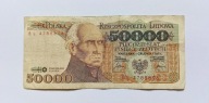 50000 ZŁOTYCH 1989 seria BL, bardzo rzadka