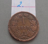 1 Krajcar z 1858 roku lit. A , Austro-Węgry