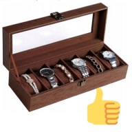 NOWY Organizer Pudełko Etui Zegarki Do Szuflady Damskie Męskie Na 6 SZTUK