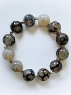 Cudowna bransoletka z dużych smoczych agatów