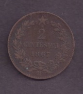 Włochy - 2 Centesimi 1867 rok