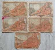 FRANCJA !!! ZESTAW !!! 5x20 FRANKÓW !!! RÓŻNE ROCZNIKI !!!!