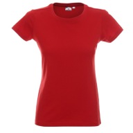 Koszulka damska T-shirt 170g100% Bawełna CZERWONY Promostars r. S