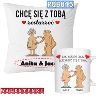 PREZENT WALENTYNKI PODUSZKA KUBEK TAK BARDZO CHCĘ ZESTARZEĆ KREATYWNY