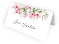 WINIETKI PERSONALIZOWANE wizytówki na stół składane ŚLUB WESELE JUBILEUSZ