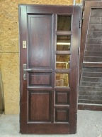 DRZWI Zewnętrzne Drewniane Sosnowe Wejściowe 96x204cm