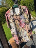 B Koszula hawajska urocze kolorowe rośliny tropikalne rozmiar L