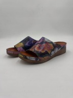 Klapki damskie w kwiaty kolorowe P.S. rozmiar 38