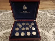 Monety Jan Paweł II 14 sztuk srebro Człowiek który zmienił świat