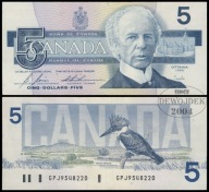 BNA - KANADA 5 Dolarów Dollars 1986 GPJ 9548220 # P95c # VF+
