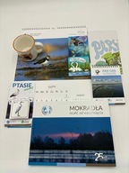 123. Zestaw 4 PNUW Kubek Kalendarz mapa podkładki Książka gra memory album