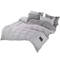 Komplet pościeli bawełniany szary 200x220 cm 3 części