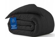 KOŁDRA CAŁOROCZNA 160x200 ANTYALERGICZNA BREE CZARNA MIĘKKA POLSKA PRODUCEN