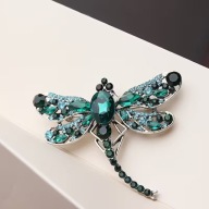 BROSZKA PRZYPINKA PIN motylek WAŻKA owad cyrkonia szlachetne kryształki