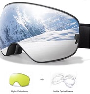 Gogle narciarskie z powłoką antypara UV400 wymienne szyby