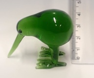 figurka ptaka kiwi szkło artystyczne zielone
