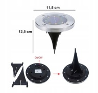 Lampa solarna | Wbijana | Srebrny | 13 cm