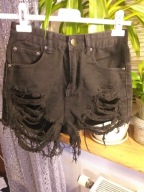 SPODENKI DAMSKIE CZARNE DZIURY R.XS