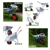 TACZKA OGRODOWA 120L OCYNKOWANA MOCNA BUDOWLANA Z KOŁEM PNEUMATYCZNYM