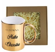 Złoty kubek MATKA CHRZESTNA pamiątka KOMUNIA CHRZEST na prezent