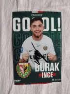 Zdjęcie 10x15 Śląsk Wrocław autograf sezon 23/24 Gol Burak Ince