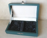 śliczna KASETA na Srebrne Sztućce ŁYŻECZKI do HERBATY ~ WIDELCZYKI