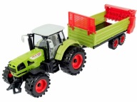 Duży Traktor z Przyczepą Ciągnik NAPĘD Ruchome elementy Otwierane drzwi