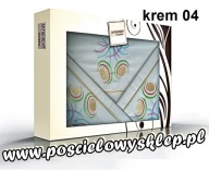 pościel bawełna lux haft 200x220 + 2x70x80 napy B 04 krem